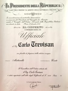 pergamena onorificenza