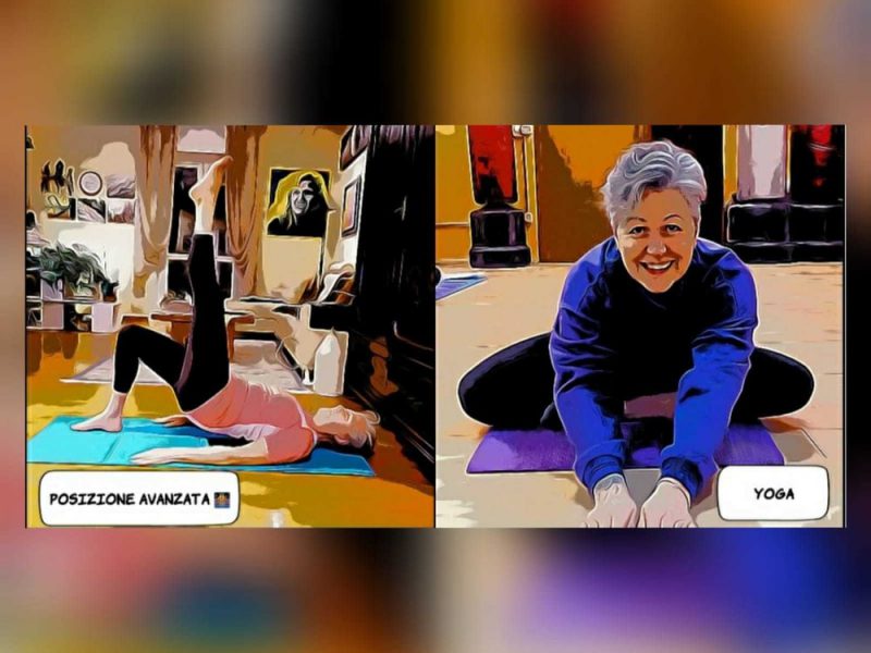 Una donna fa yoga