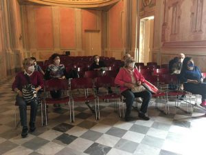 Gruppo di Genova a nel teatro a Villa Duchessa di Galliera