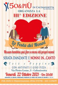 Locandina della Festa dei nonni 50&Più Caltanissetta