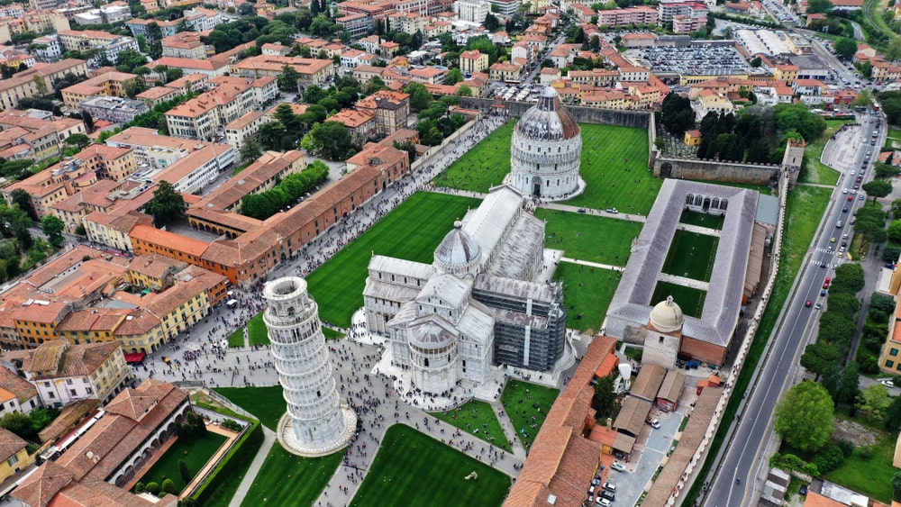 Veduta aerea di Pisa