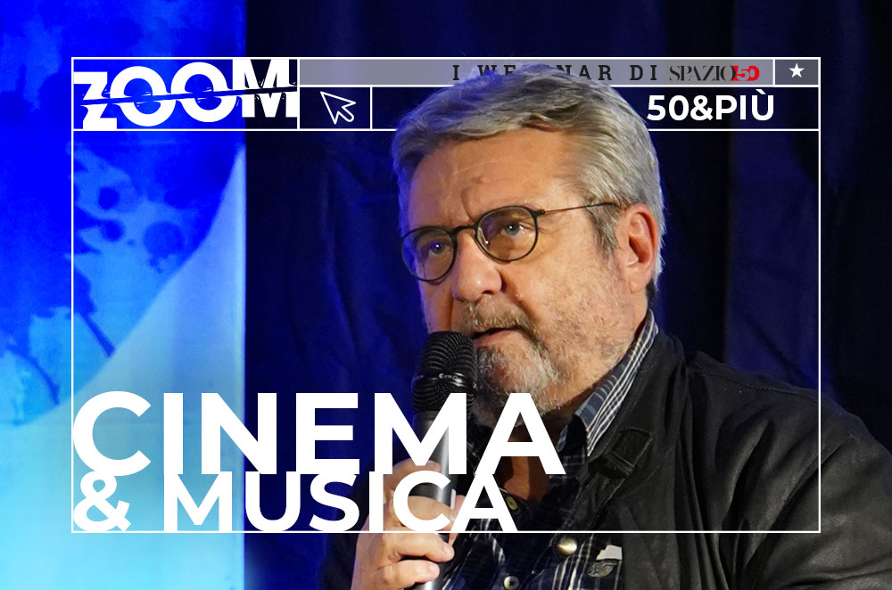 Copertina del webinar "Cinema e Musica" con Flavio De Bernardinis