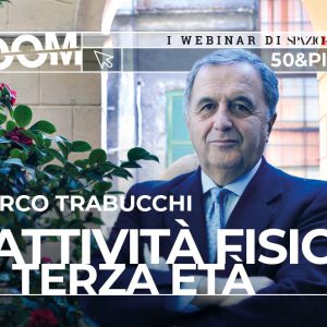 Copertina del webinar "Attività fisica in terza età" con Marco Trabucchi