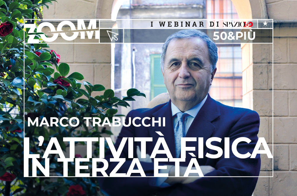 Copertina del webinar "Attività fisica in terza età" con Marco Trabucchi