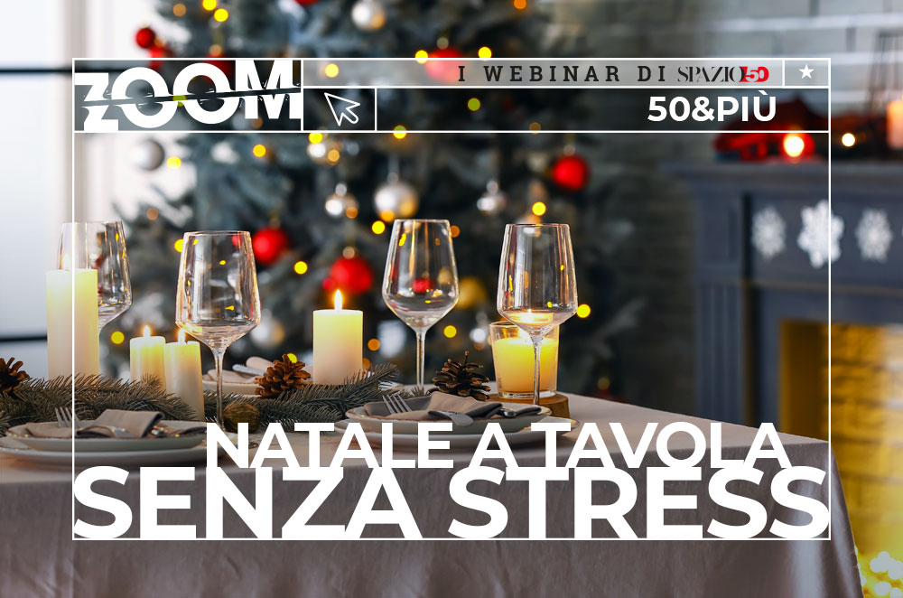 Copertina del webinar "Natale a tavola senza stress" con Arianna Rossoni