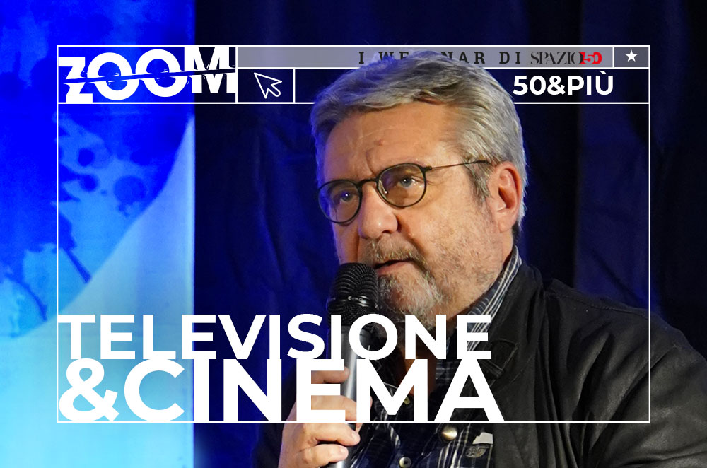 Copertina del webinar "Televisione e cinema" con Flavio De Bernardinis