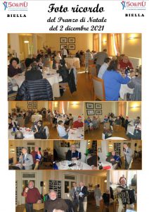 Un collage di ricordi del pranzo di Natale di 50&più Biella