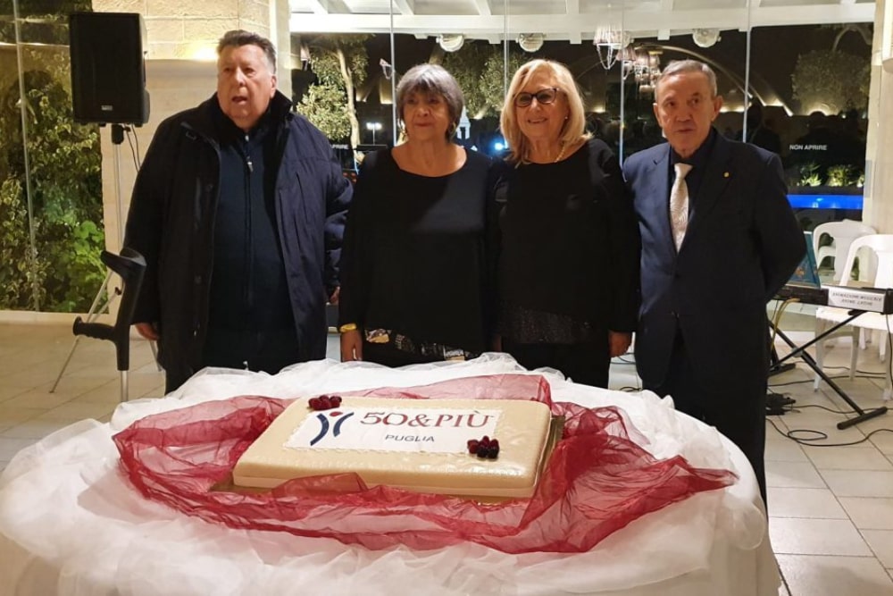 i 4 presidenti 50&Più di Foggia, Bari, Brindisi e Taranto alla Festa degli auguri Puglia