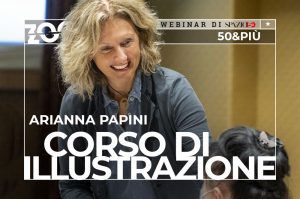 Copertina del webinar "Corso di illustrazione" con Arianna Papini