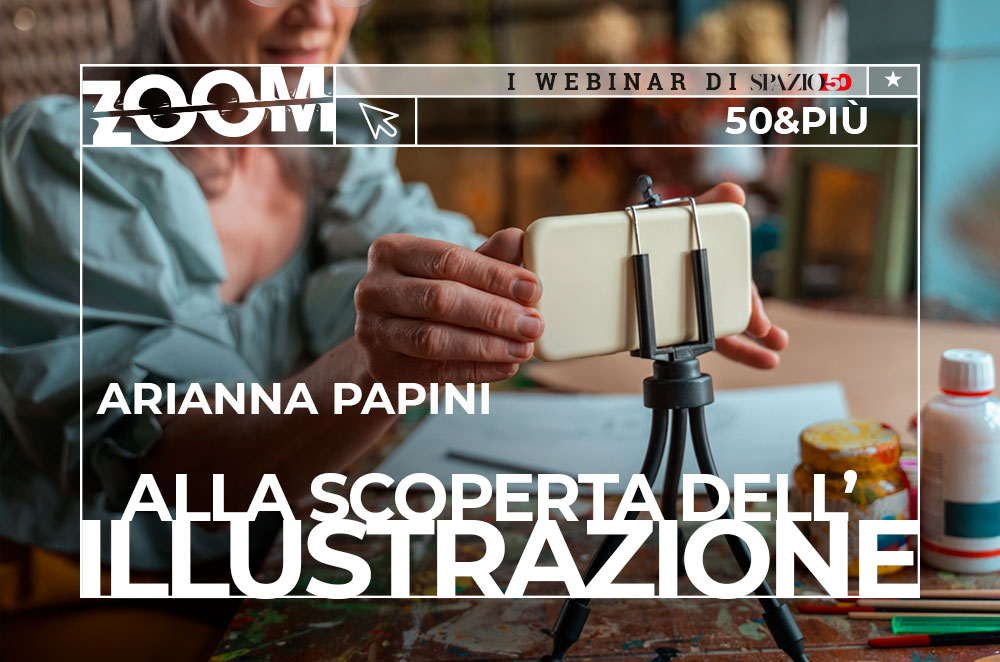 Copertina del webinar "Alla scoperta dell'illustrazione" con Arianna Papini