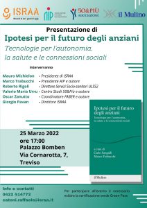 Locandina presentazione del libro "Ipotesi per il futuro degli anziani a Treviso