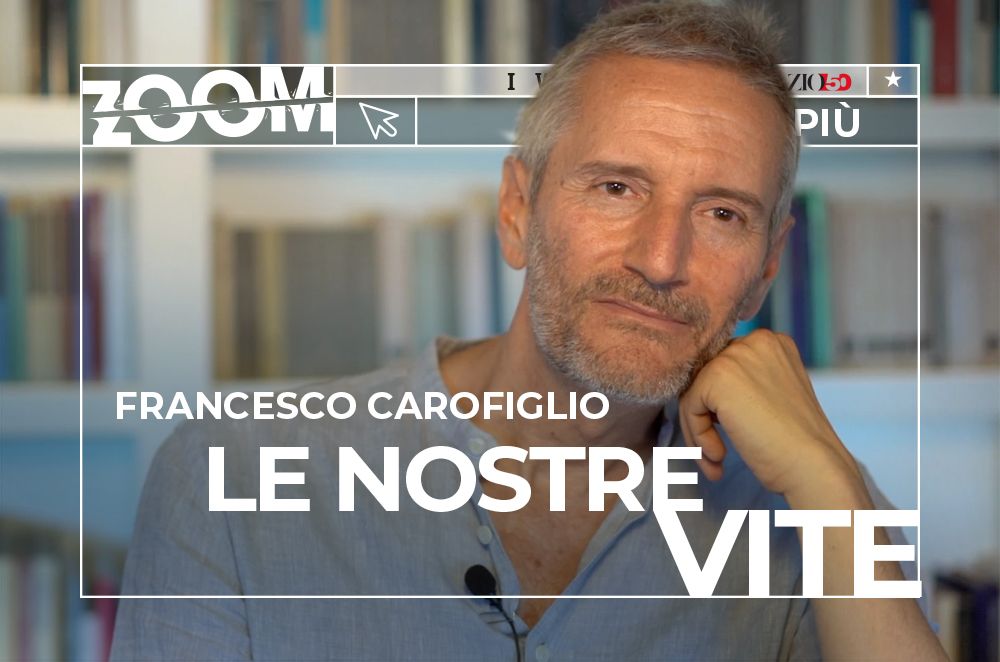 Copertina del webinar "Le nostre vite" con Francesco Carofiglio