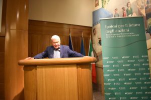 Presentazione di Ipotesi per il futuro degli anziani organizzato da 50&Più Lombardia, intervento presidente 50&Più Carlo Sangalli