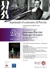 Locandina di Aspettando Puccini organizzato da 50&Più Lucca
