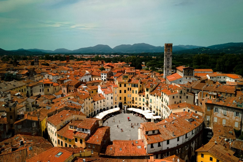 Vista di Lucca dall'alto