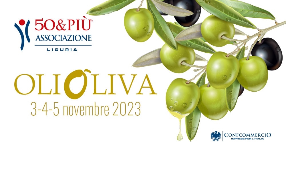 50&Più Liguria presente anche quest'anno con uno stand ad OliOliva 2023 che si terrà ad Imperia nei giorni 3, 4 e 5 Novembre.