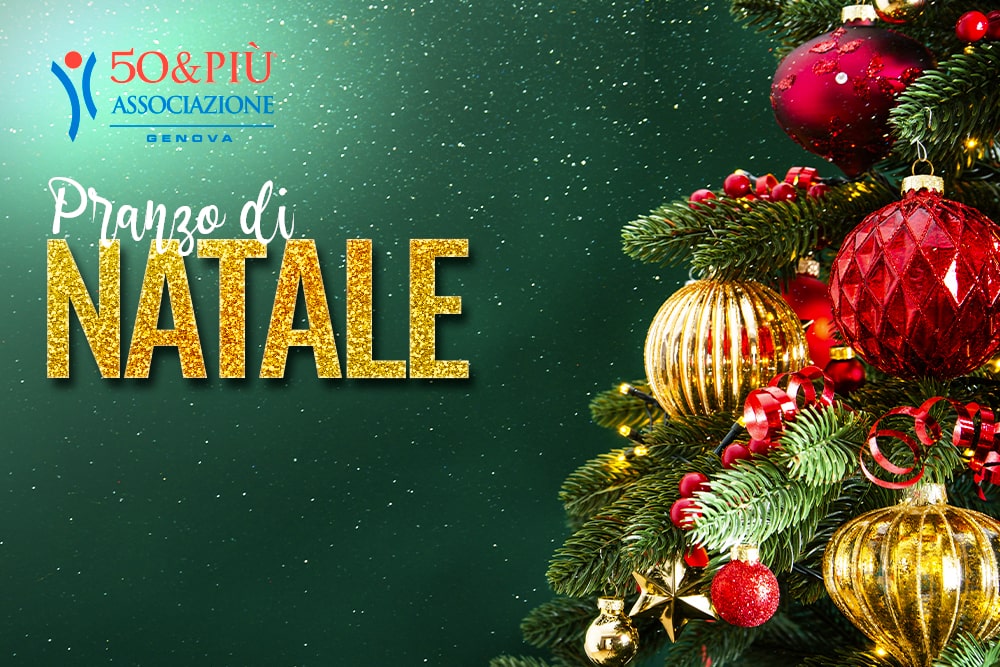 50&Più Genova organizza per i soci il tradizionale Pranzo di Natale per giovedì 14 dicembre alle ore 12,00 presso il Palazzo Imperiale.