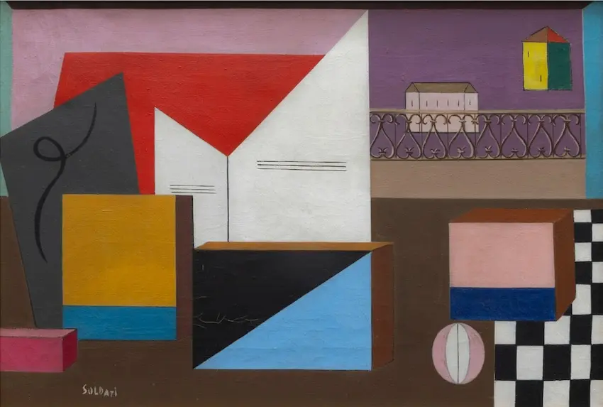 3. Atanasio Soldati_Composizione con ringhiera_1945_Courtesy Galleria Gracis