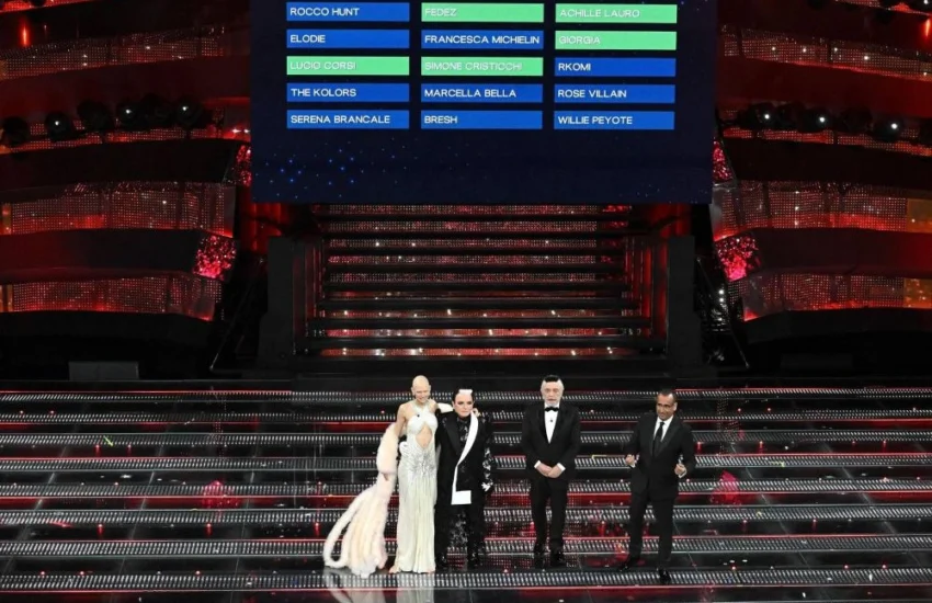 Festival di Sanremo, top 5 della seconda serata: entra Fedez, esce Brunori Sas