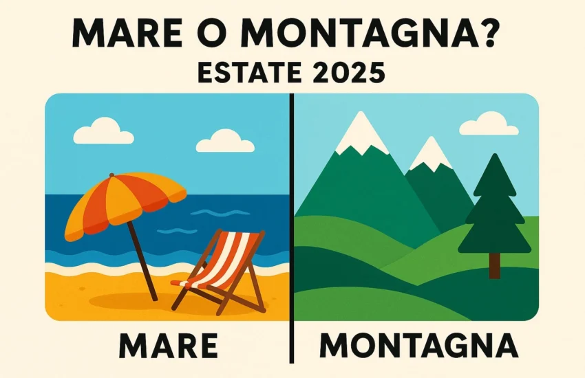 Vacanze estive 2025: il mare trionfa sulla montagna per 6 italiani su 10
